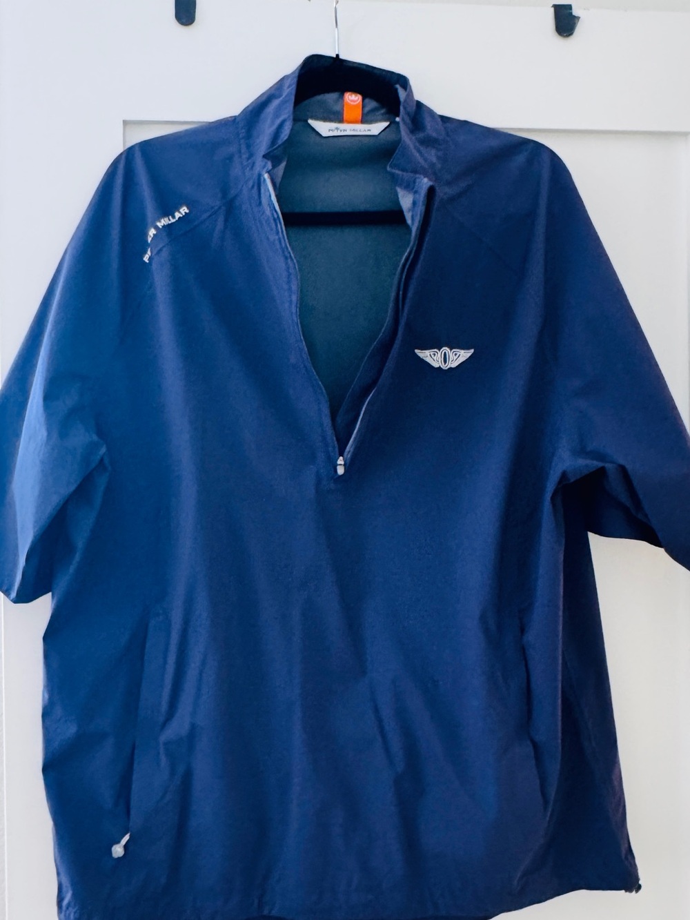 Peter Millar Golf Navy Lightweight Quarter-Zip Pullover size Large like new
